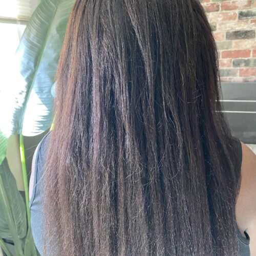 back of head with extensions