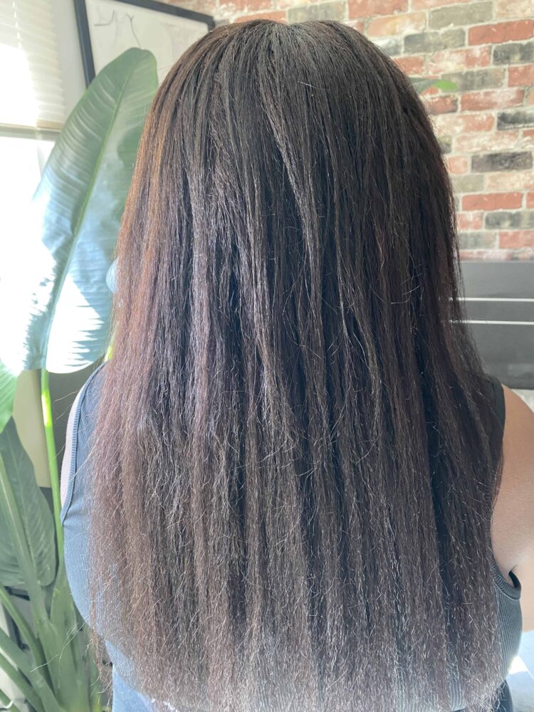 back of head with extensions