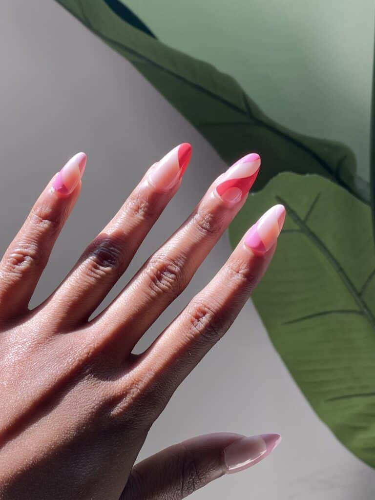 pink spring nails