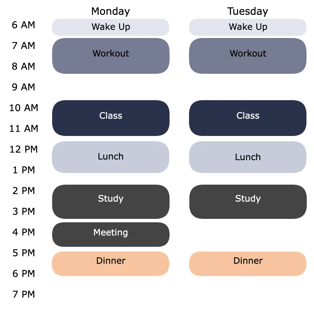 Time blocking for organization and productivity