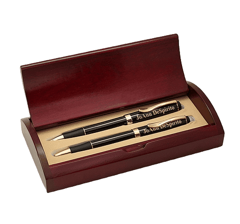 engraved pen set of 2