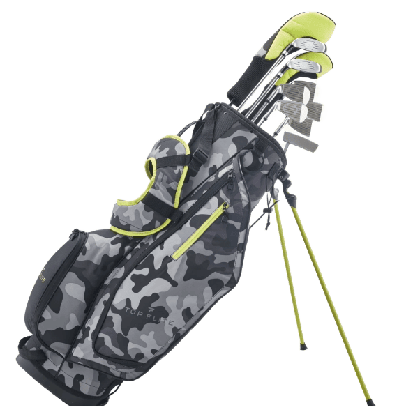 golf set with camouflage pattern