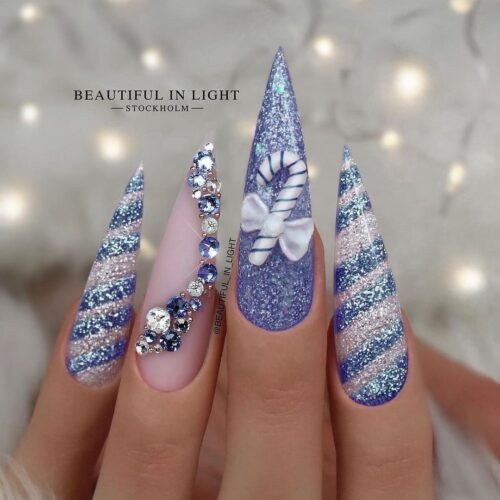 winter 3d nail art