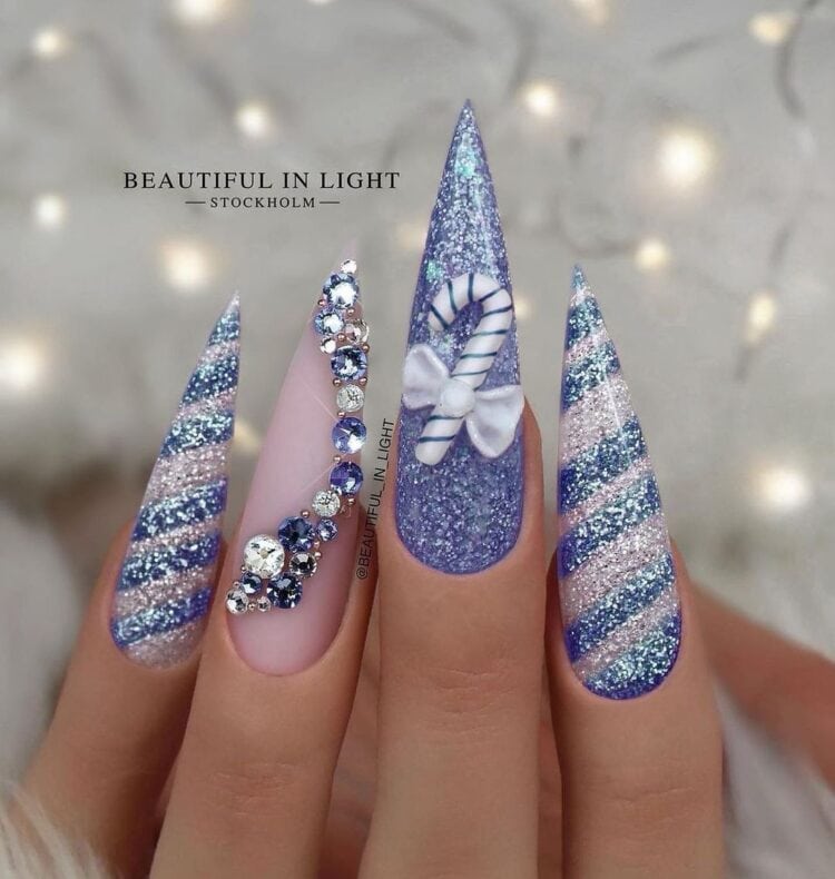 winter 3d nail art