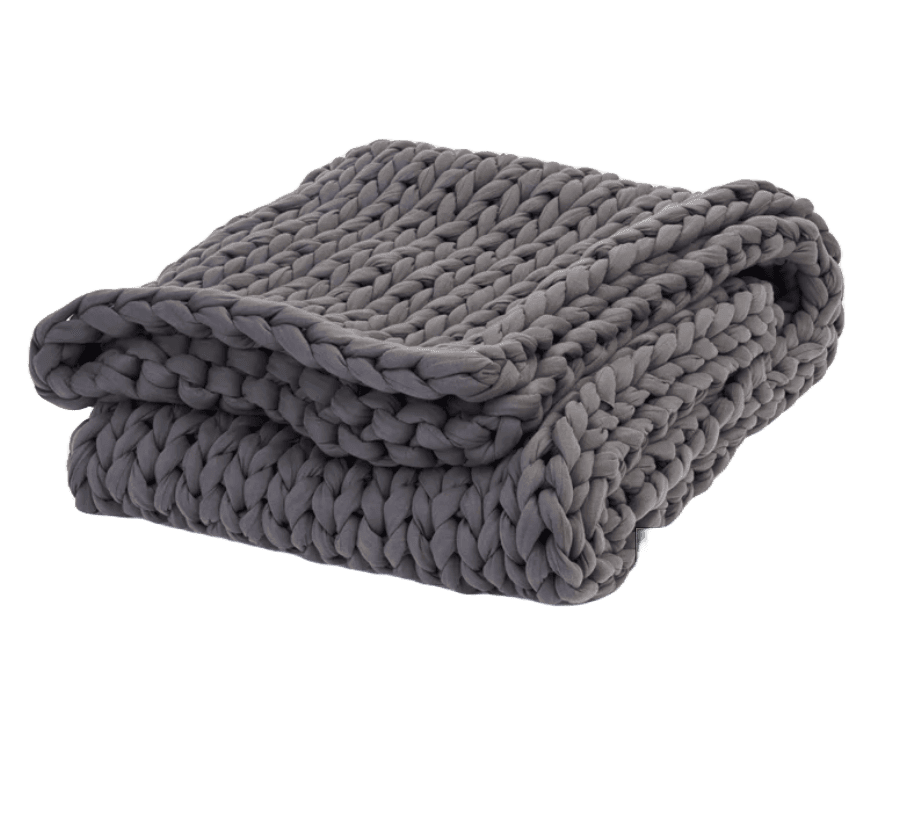 knitted weighted blanket as christmas gift ideas for women