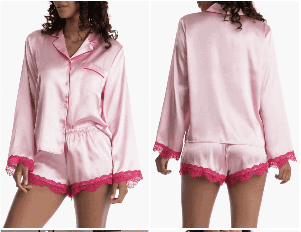 pink pajama set for valentine's day gift ideas