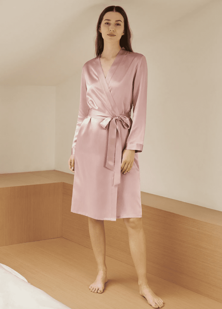 lilysilk pink robe as valentine's day gift ideas